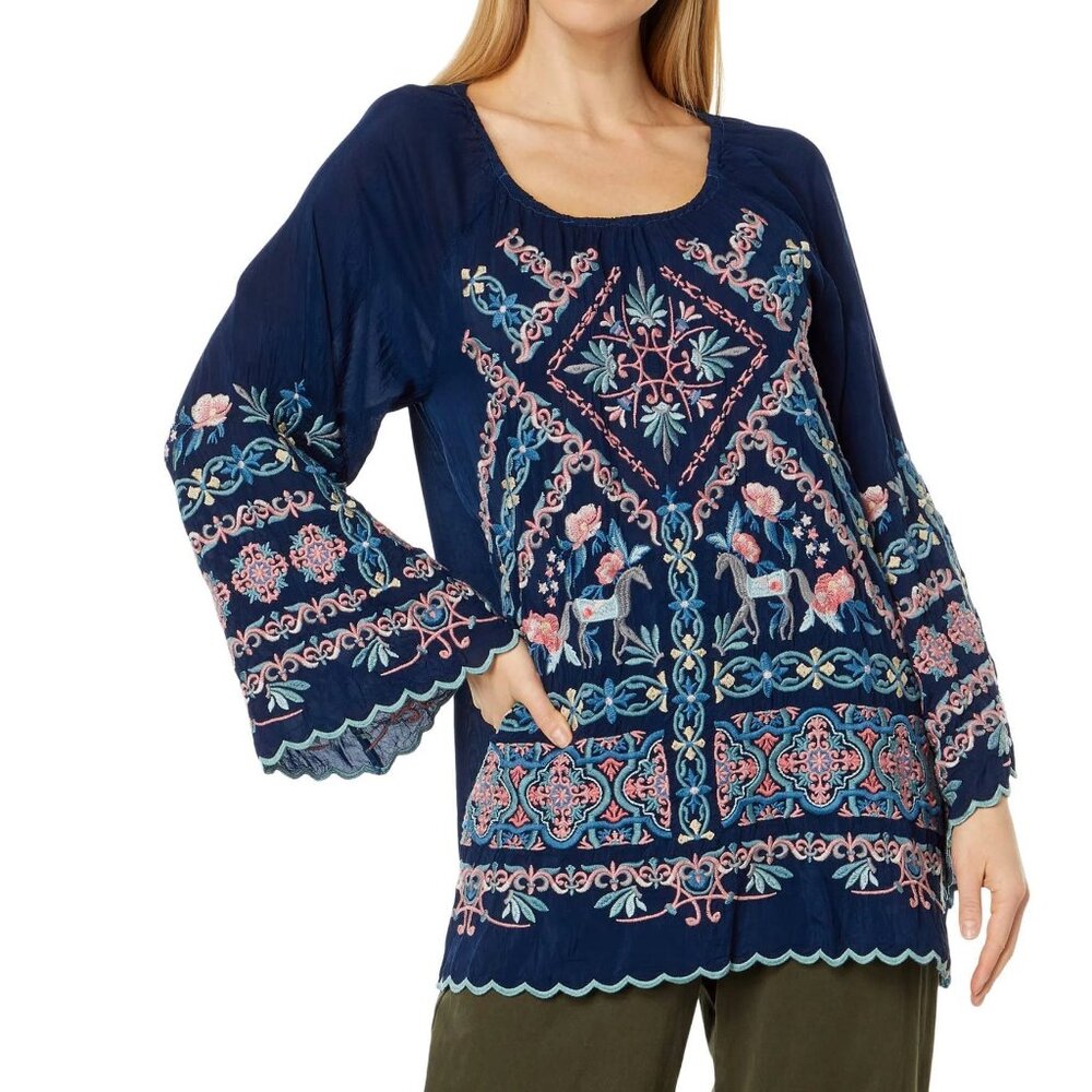 Johnny Was Lina Tunic - Winter Sky